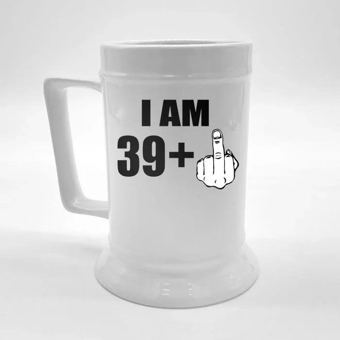 I Am 40 Middle Finger Front & Back Beer Stein