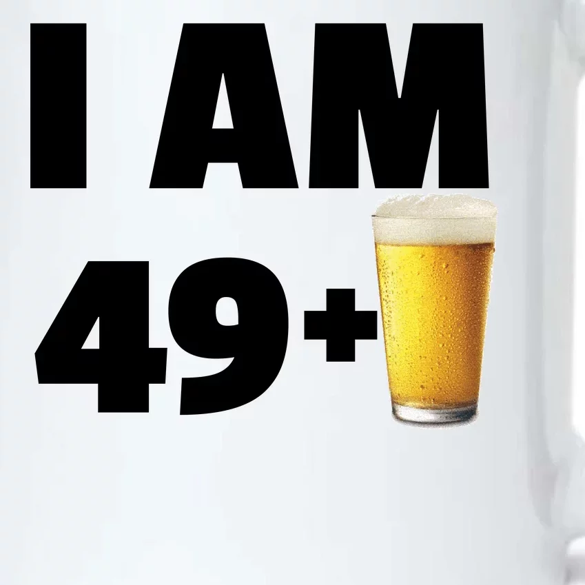 I Am 49 Plus Beer 50th Birthday Black Color Changing Mug