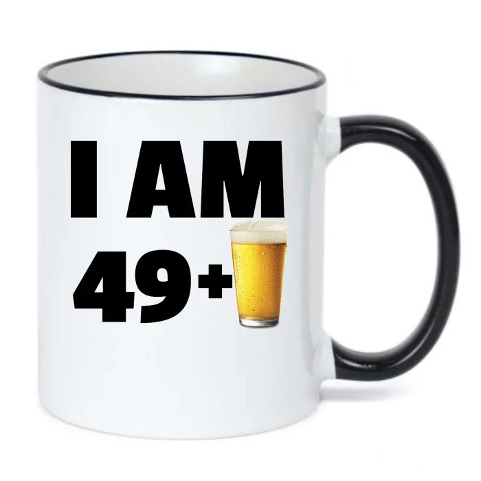 I Am 49 Plus Beer 50th Birthday Black Color Changing Mug