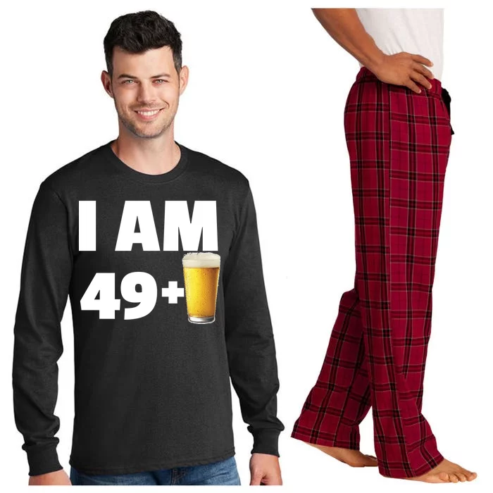 I Am 49 Plus Beer 50th Birthday Long Sleeve Pajama Set