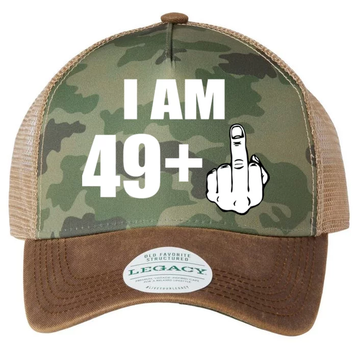 I Am 50 Middle Finger Funny 50th Birthday Gift T-Shirt Legacy Tie Dye Trucker Hat