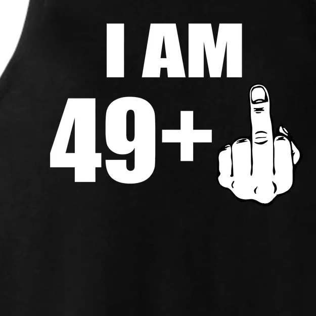 I Am 50 Middle Finger Funny 50th Birthday Gift T-Shirt Ladies Tri-Blend Wicking Tank