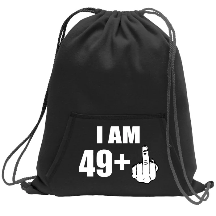 I Am 50 Middle Finger Funny 50th Birthday Gift T-Shirt Sweatshirt Cinch Pack Bag