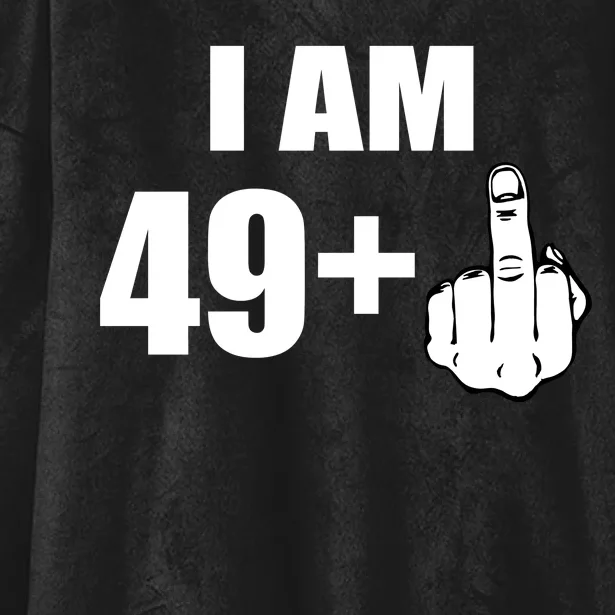 I Am 50 Middle Finger Funny 50th Birthday Gift T-Shirt Hooded Wearable Blanket