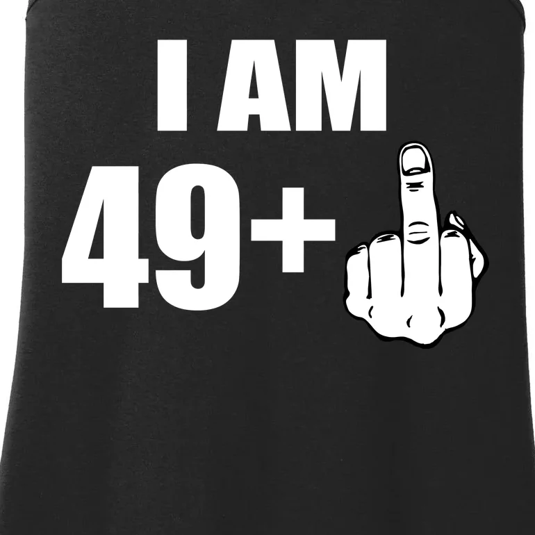 I Am 50 Middle Finger Funny 50th Birthday Gift T-Shirt Ladies Essential Tank