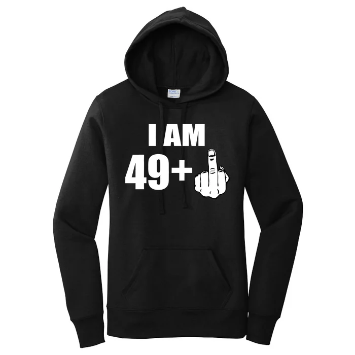 I Am 50 Middle Finger Funny 50th Birthday Gift T-Shirt Women's Pullover Hoodie