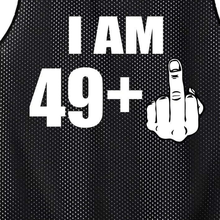 I Am 50 Middle Finger Funny 50th Birthday Gift T-Shirt Mesh Reversible Basketball Jersey Tank