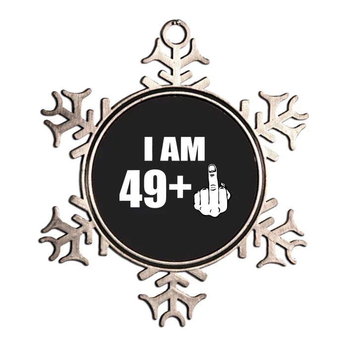 I Am 50 Middle Finger Funny 50th Birthday Gift T-Shirt Metallic Star Ornament