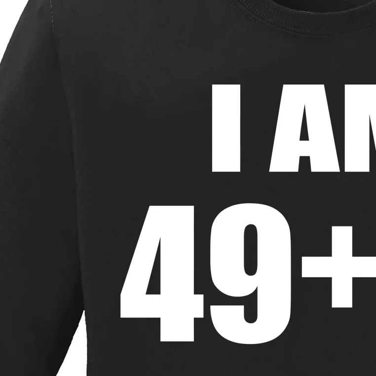 I Am 50 Middle Finger Funny 50th Birthday Gift T-Shirt Ladies Missy Fit Long Sleeve Shirt
