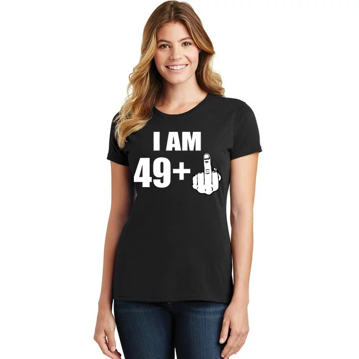 I Am 50 Middle Finger Funny 50th Birthday Gift T-Shirt Women's T-Shirt