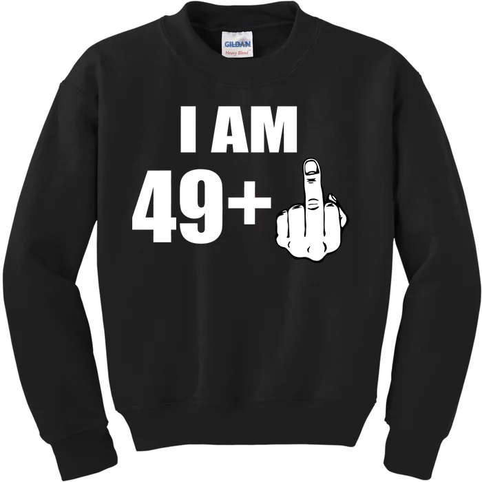 I Am 50 Middle Finger Funny 50th Birthday Gift T-Shirt Kids Sweatshirt