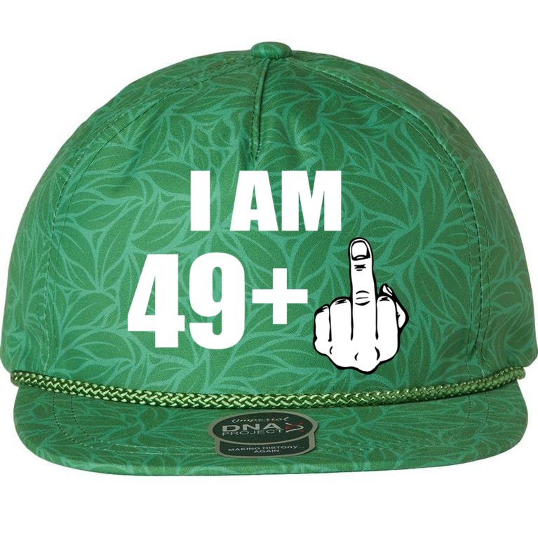 I Am 50 Middle Finger Funny 50th Birthday Gift T-Shirt Aloha Rope Hat