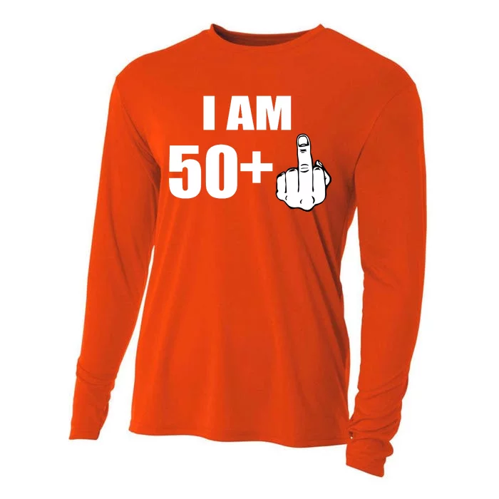 I Am 51 Middle Finger Funny 1966 Birthday Cooling Performance Long Sleeve Crew