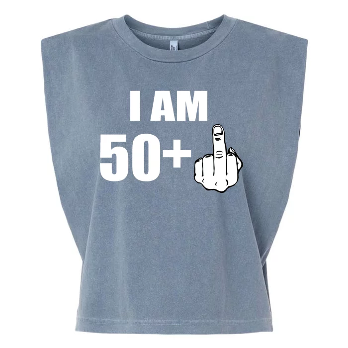 I Am 51 Middle Finger Funny 1966 Birthday Garment-Dyed Women's Muscle Tee