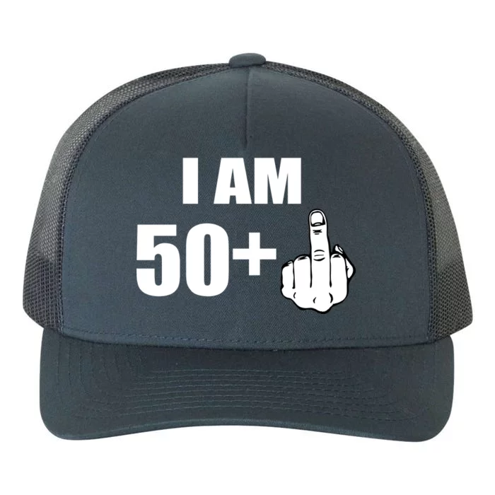 I Am 51 Middle Finger Funny 1966 Birthday Yupoong Adult 5-Panel Trucker Hat