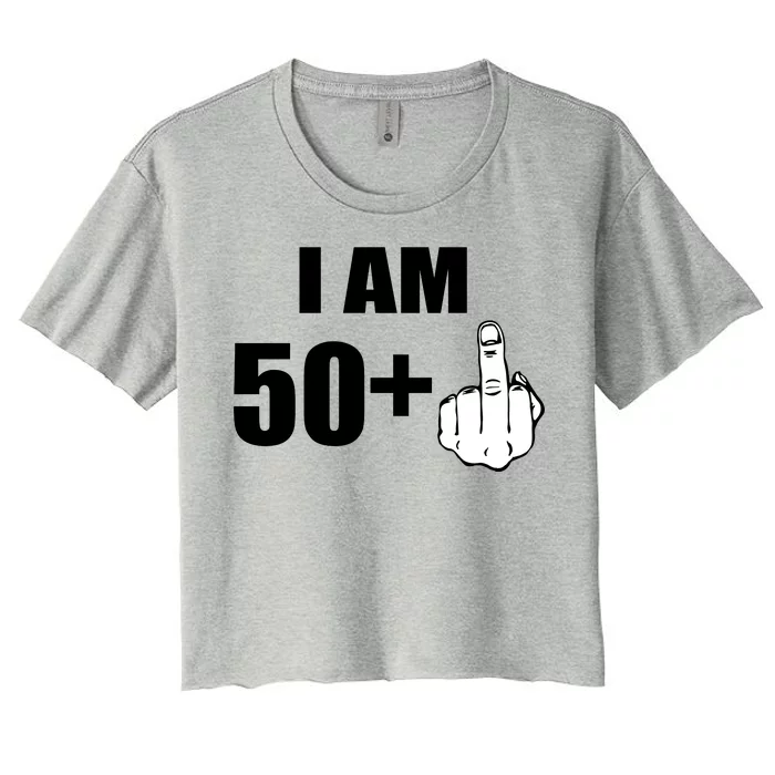 I Am 51 Middle Finger Funny 1966 Birthday Women's Crop Top Tee