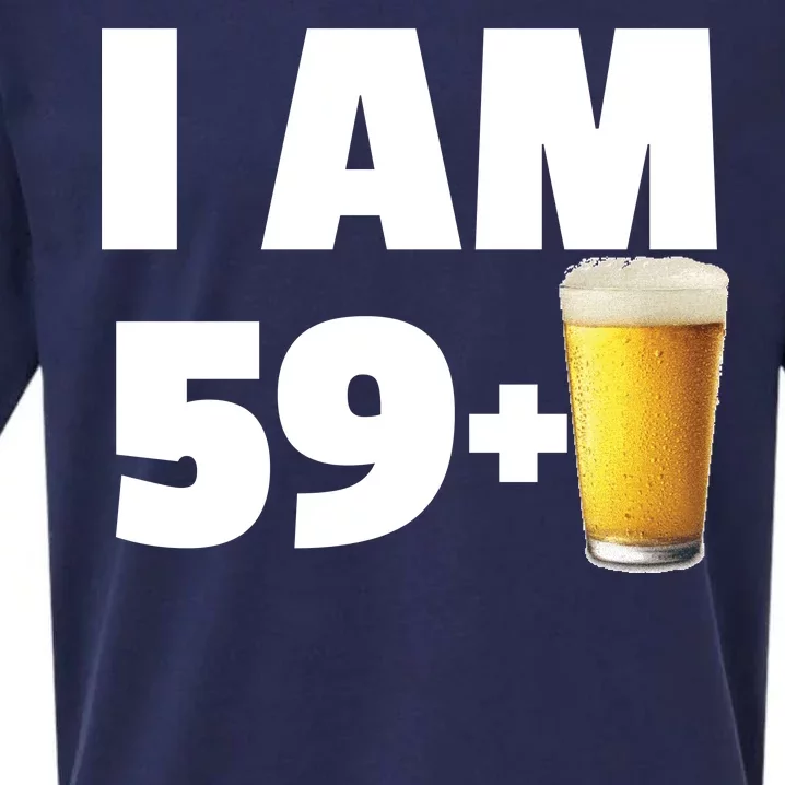 I Am 59 Plus Beer 60th Birthday Sueded Cloud Jersey T-Shirt