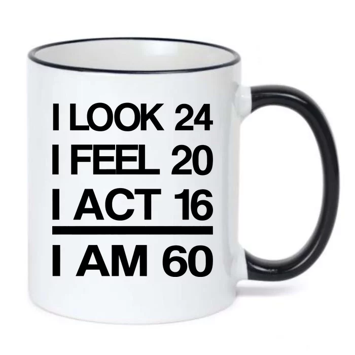 I Am 60 Funny 60th Birthday Black Color Changing Mug