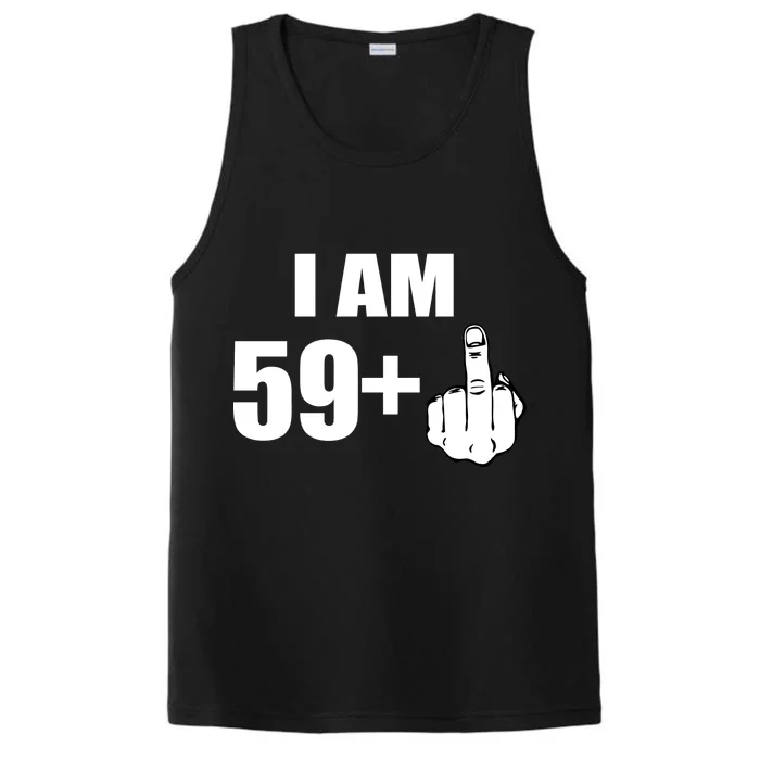 I Am 60 Middle Finger 60th Birthday Gift Performance Tank