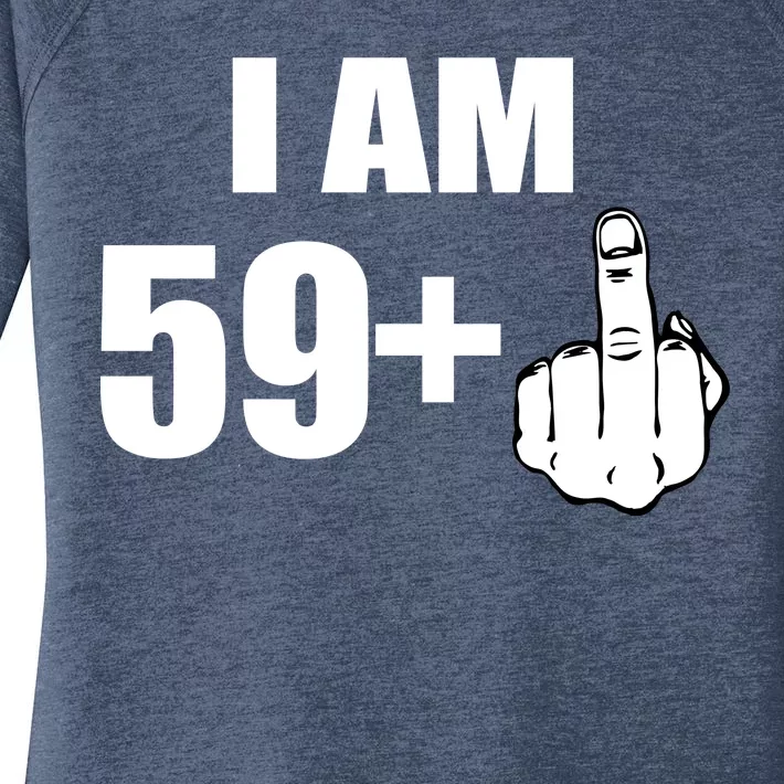 I Am 60 Middle Finger 60th Birthday Gift Women's Perfect Tri Tunic Long Sleeve Shirt