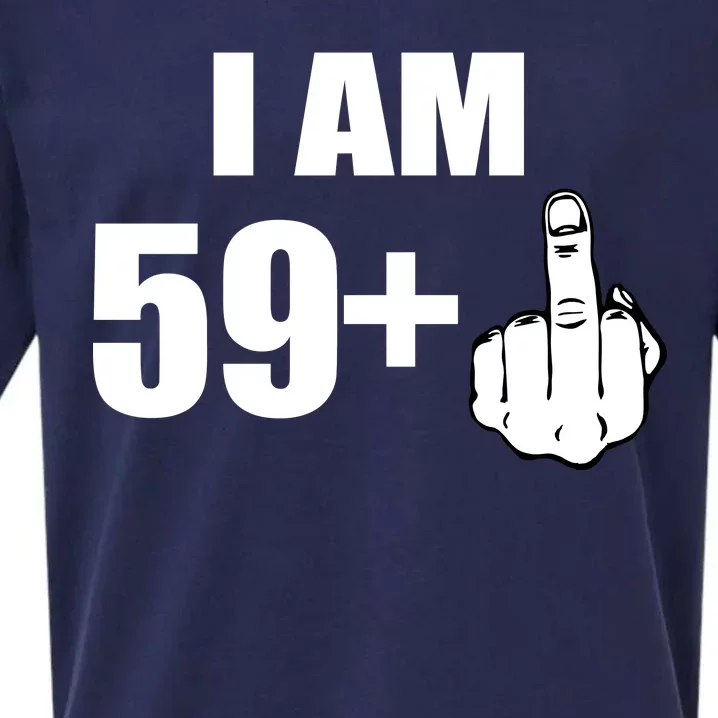 I Am 60 Middle Finger 60th Birthday Gift Sueded Cloud Jersey T-Shirt