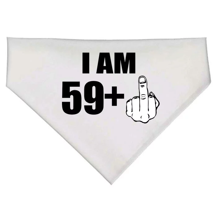 I Am 60 Middle Finger 60th Birthday Gift USA-Made Doggie Bandana