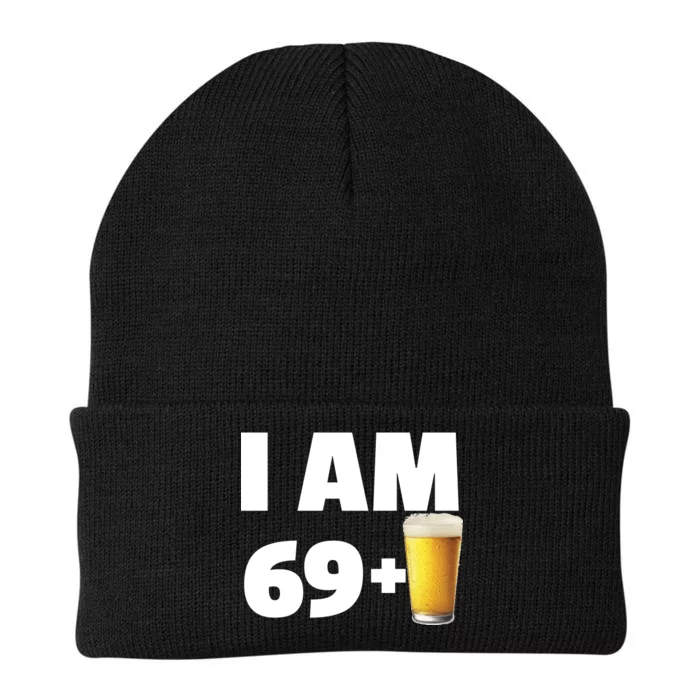 I Am 69 Plus Beer 70th Birthday Knit Cap Winter Beanie