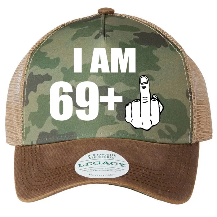 I Am 70 Middle Finger 70th Birthday Gift Legacy Tie Dye Trucker Hat