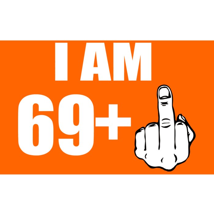 I Am 70 Middle Finger 70th Birthday Gift Bumper Sticker