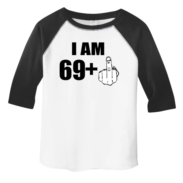 I Am 70 Middle Finger 70th Birthday Gift Toddler Fine Jersey T-Shirt