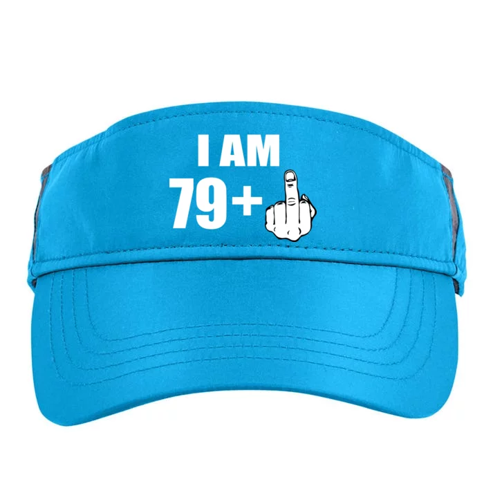 I Am 80 Middle Finger 80th Birthday Gift Adult Drive Performance Visor