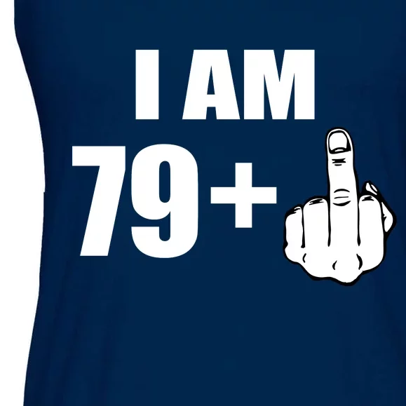 I Am 80 Middle Finger 80th Birthday Gift Ladies Essential Flowy Tank