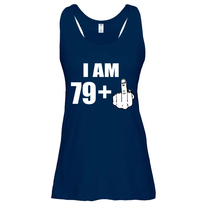 I Am 80 Middle Finger 80th Birthday Gift Ladies Essential Flowy Tank