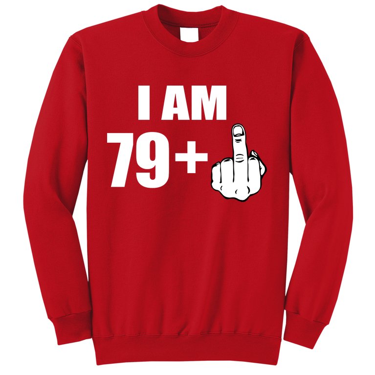 I Am 80 Middle Finger 80th Birthday Gift Sweatshirt