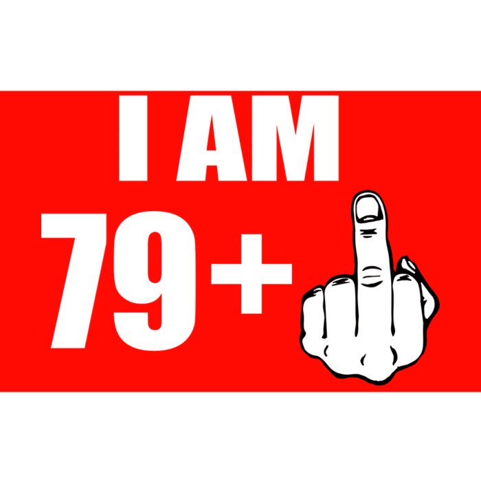 I Am 80 Middle Finger 80th Birthday Gift Bumper Sticker