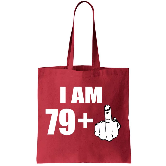 I Am 80 Middle Finger 80th Birthday Gift Tote Bag