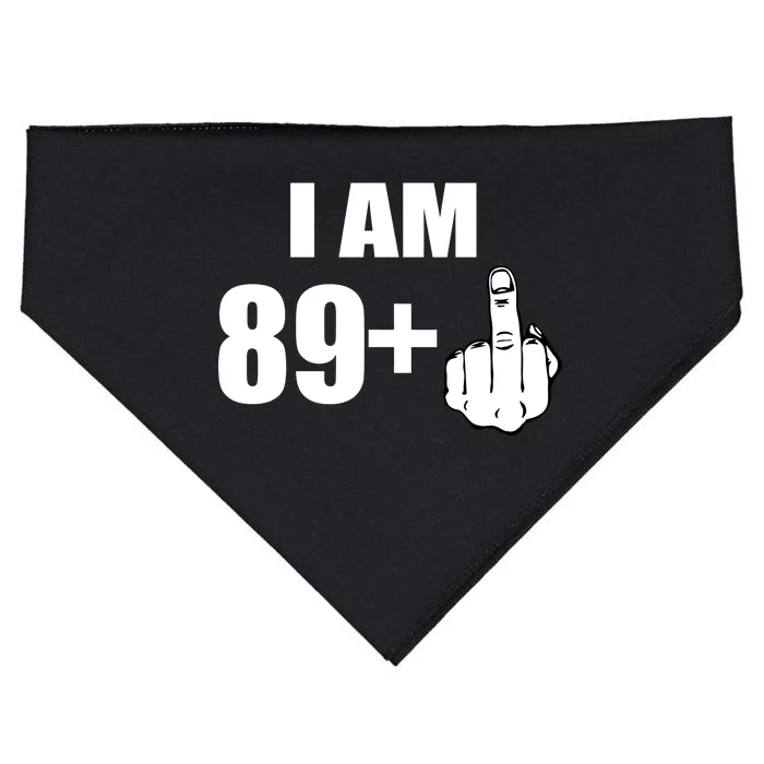 I Am 90 Middle Finger Funny 90th Birthday Gift USA-Made Doggie Bandana