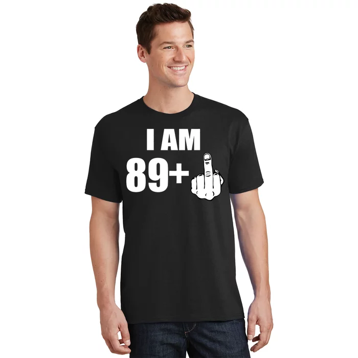I Am 90 Middle Finger Funny 90th Birthday Gift T-Shirt