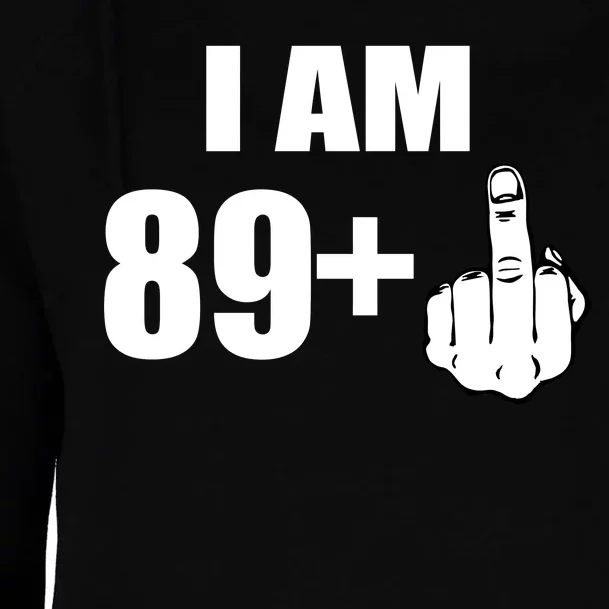 I Am 90 Middle Finger Funny 90th Birthday Gift Womens Funnel Neck Pullover Hood