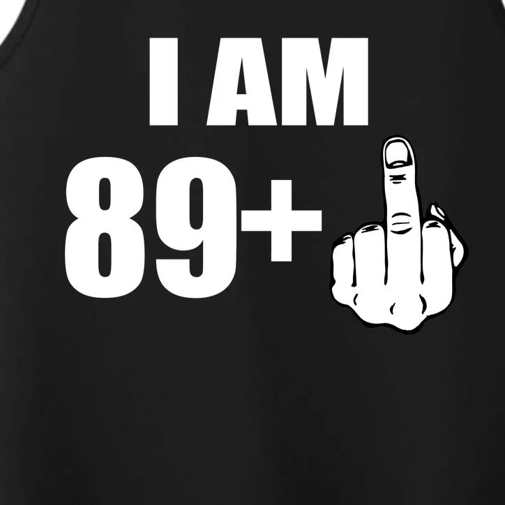 I Am 90 Middle Finger Funny 90th Birthday Gift Performance Tank