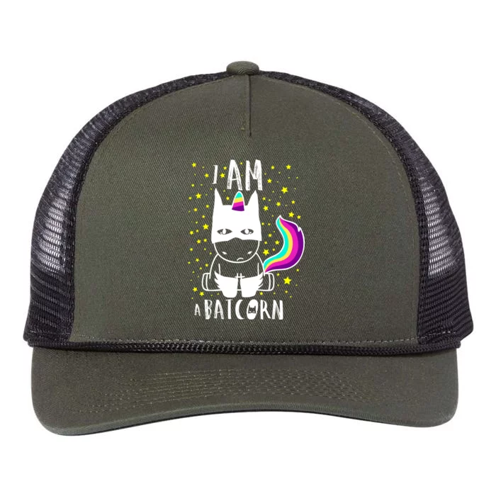 I Am A Batcorn (Unicorn Bat) Retro Rope Trucker Hat Cap