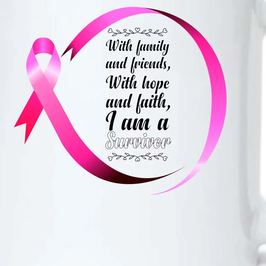 I Am A Breast Cancer Survivor Black Color Changing Mug