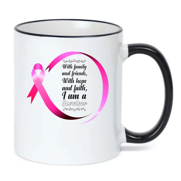 I Am A Breast Cancer Survivor Black Color Changing Mug