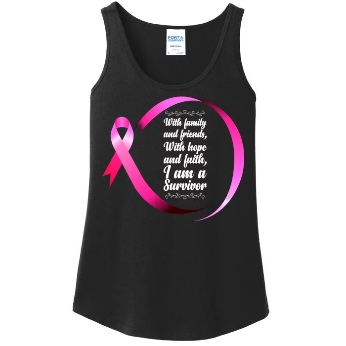 I Am A Breast Cancer Survivor Ladies Essential Tank