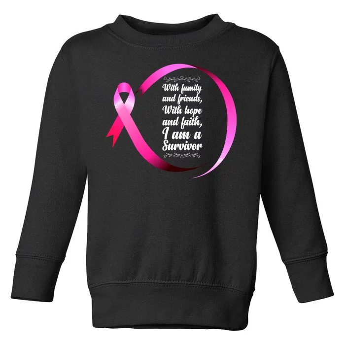 I Am A Breast Cancer Survivor Toddler Sweatshirt