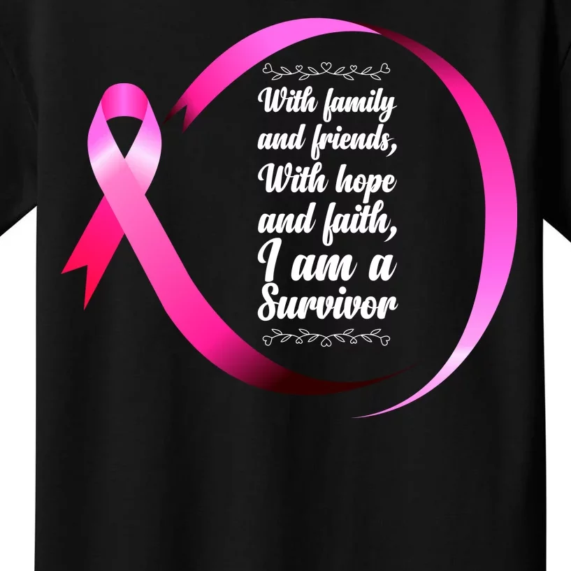 I Am A Breast Cancer Survivor Kids T-Shirt