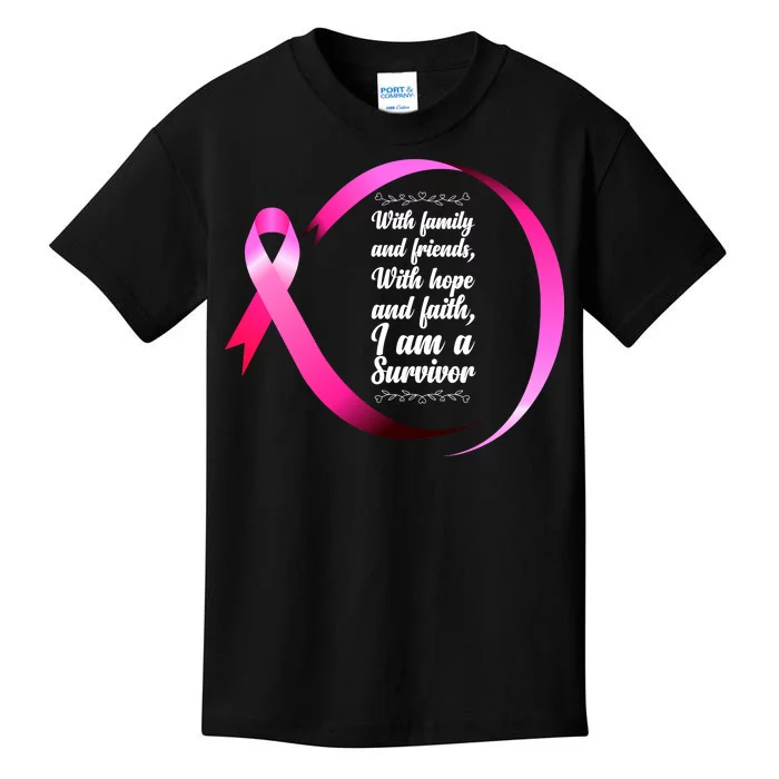 I Am A Breast Cancer Survivor Kids T-Shirt