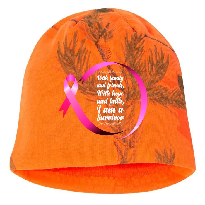 I Am A Breast Cancer Survivor Kati - Camo Knit Beanie