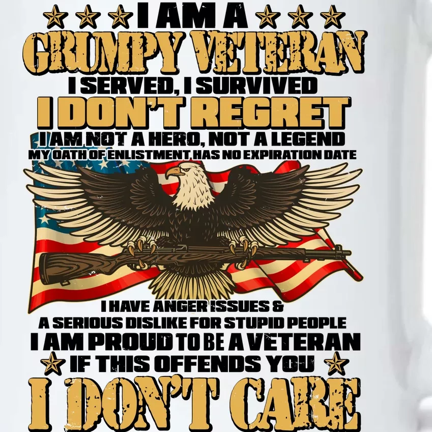 I Am A Grumpy Proud Veteran Funny Black Color Changing Mug