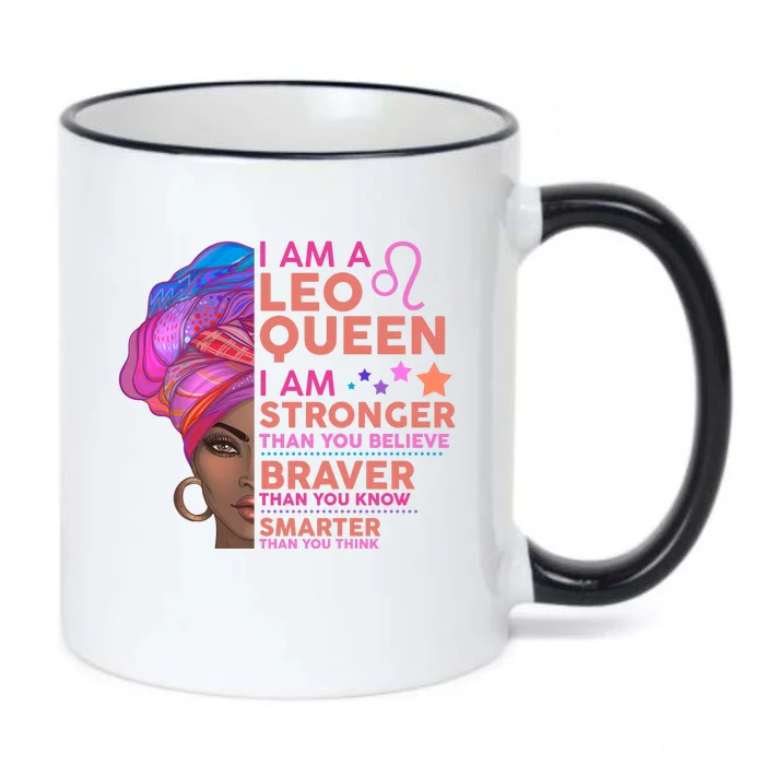 I Am A Leo Queen I Am Stronger Than You Believe Zodiac Black Color Changing Mug